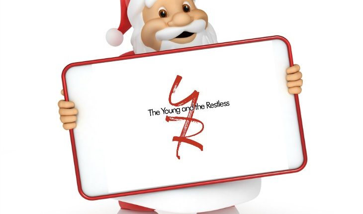 Santa claus with a blank billboard , work-path included