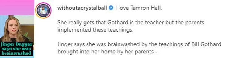 Counting On Alum Jinger Vuolo Claims She Was Never Taught To Think For Herself-horz