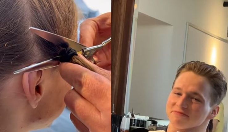 Janelle Brown son Donating Hair To Charity