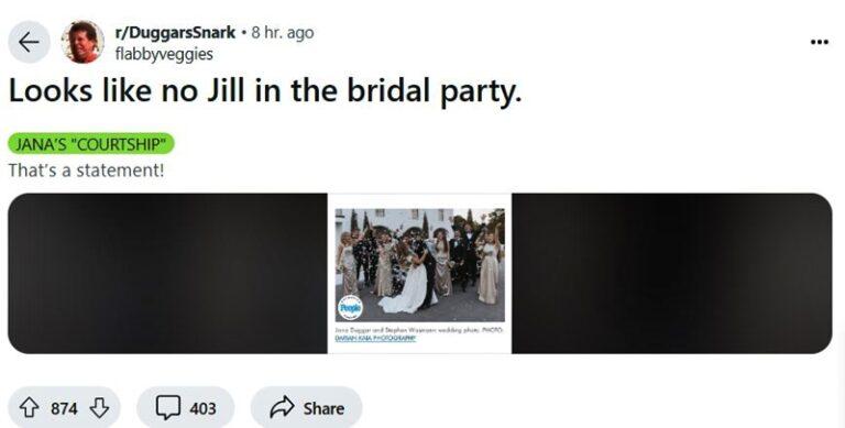 Was Jill Duggar Dillard Snubbed At Jana's Wedding? - Soap Opera Spy