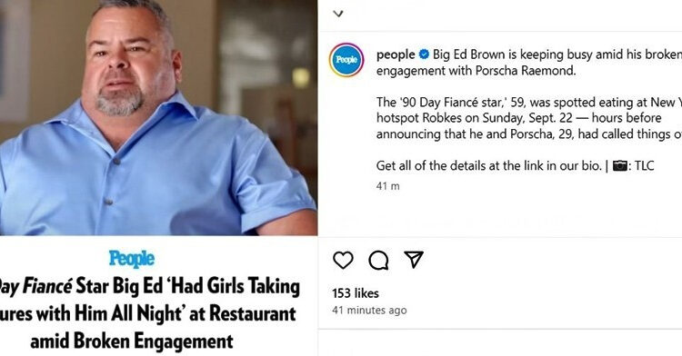 90 Day Fiance Star Big Ed Brown Broke Off Engagement – People – Instagram