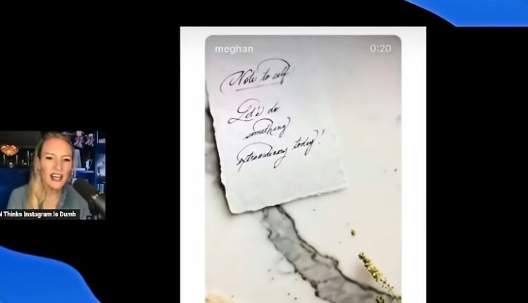 Jen shares Note To Self By Meghan -IG Via YouTube