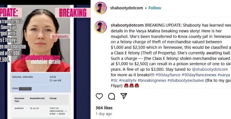 The charges against Varya – Shabooty – Instagram