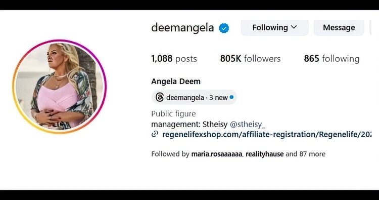 Angela has more followers – lower engagement – Instagram