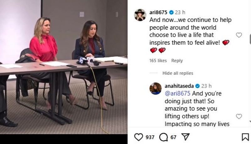Arianne replies on her attorney's post - via @anahitaseda - Instagram